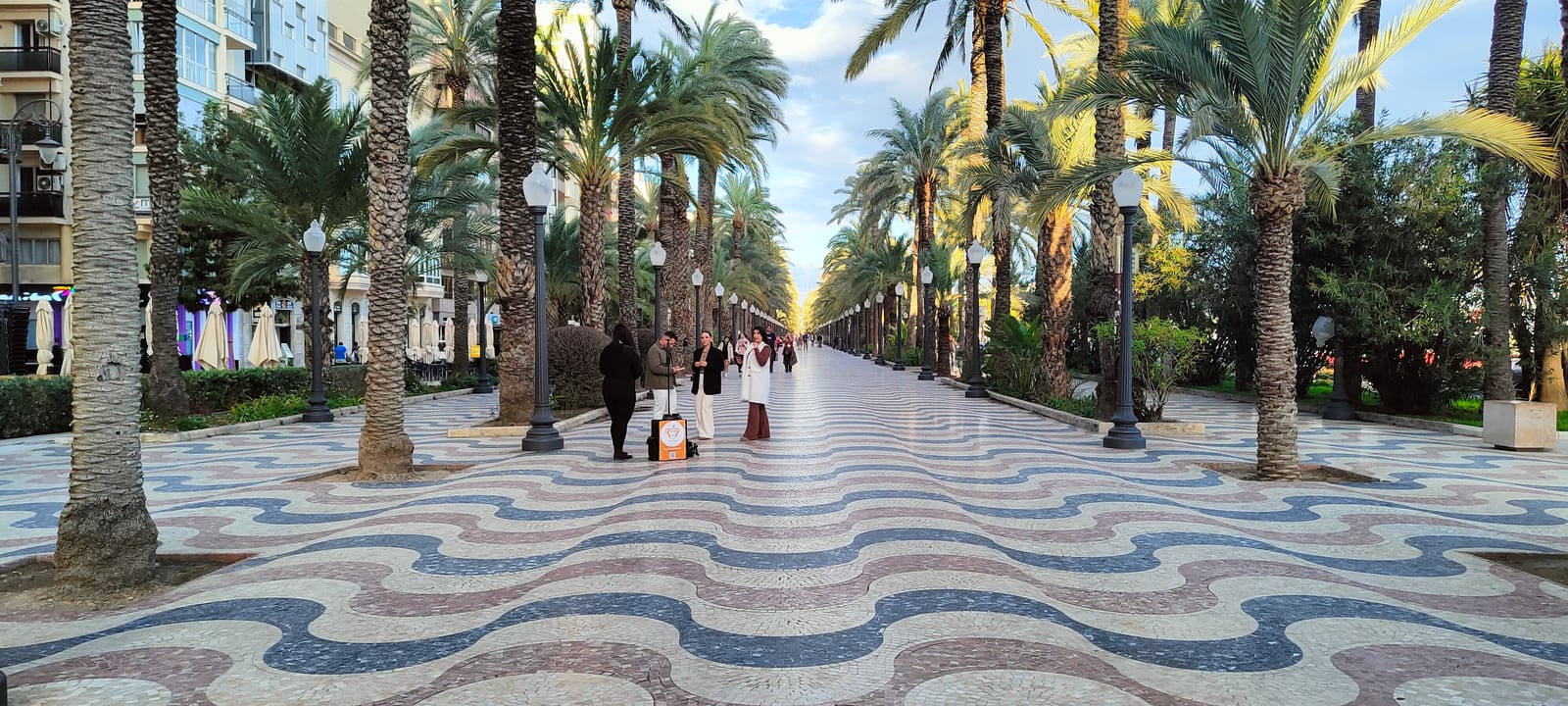 The palm-lined Explanada de España promenade in Alicante